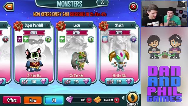 Dan and Phil play MONSTER LEGENDS! смотреть онлайн