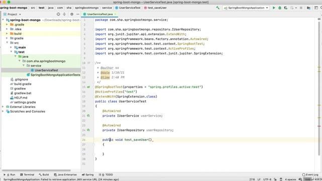 Full Stack Development With Spring Boot And MongoDB : 2-Example Integration Test смотреть онлайн