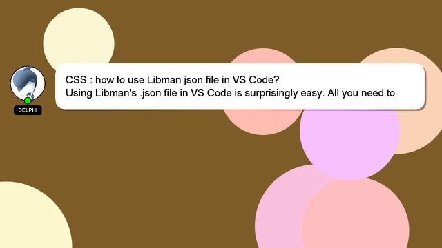 CSS : how to use Libman json file in VS Code? смотреть онлайн