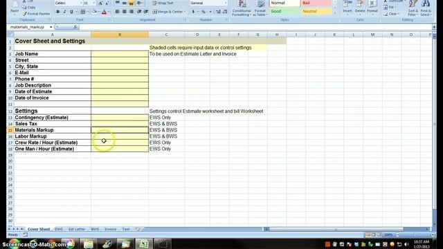#7 Estimating with Excel for the Small Contractor смотреть онлайн