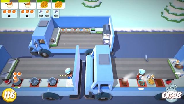 Overcooked Level 3-3 2 Player Co-op 3 Stars смотреть онлайн