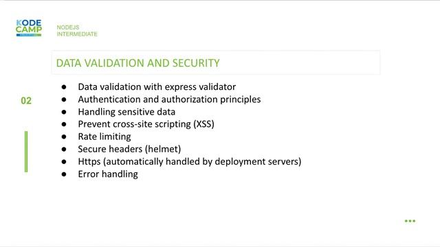 15. KodeCamp 3.0 Intermediate Nodejs - Data Validation and Security Part 1 смотреть онлайн