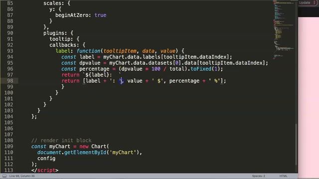Modify tooltip Labels from Outside of the Options Object in Chart JS смотреть онлайн