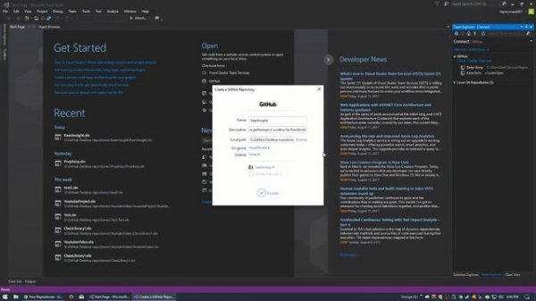 How to setup GitHub with Visual Studio
