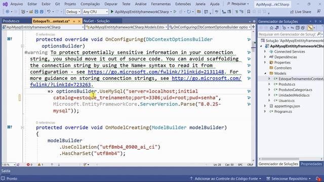 ASP.NET WEB API Com EntityFramework E C# - .Net6 E MySql. Visual Studio 2022