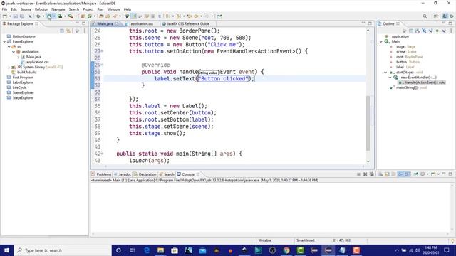 Event Handling | JavaFX GUI Tutorial for Beginners смотреть онлайн