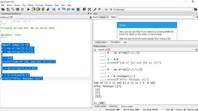 Broadcasting in Numpy смотреть онлайн