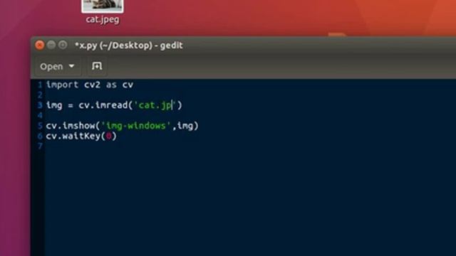 opencv Dislay a image in 4 line of code | python | ubunut смотреть онлайн