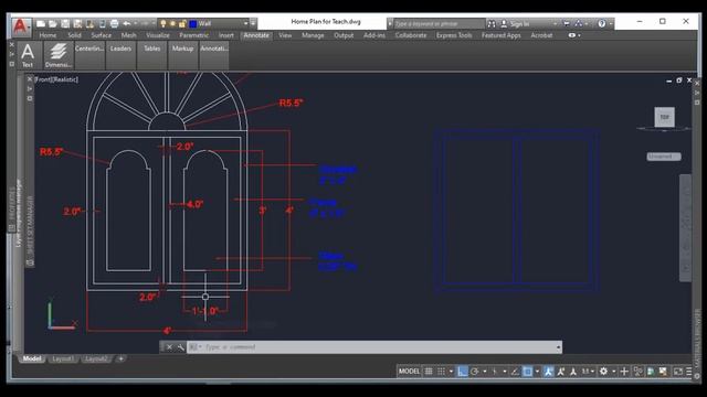 AutoCAD (8) Array Command သုံးပြီး တံခါး ပုံ နဲ့ စက်မှုပုံတွေဆွဲရအောင် Click Top Open Lectures смотреть онлайн