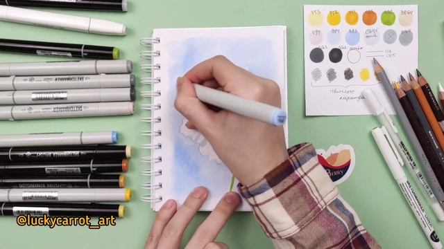 Рисуем шмеля спиртовыми маркерами