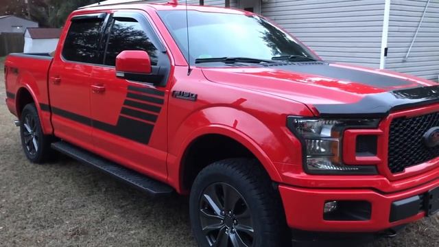 2018 Ford F-150 special edition fx4 5.0 custom race red leveled 2.5 inches смотреть онлайн