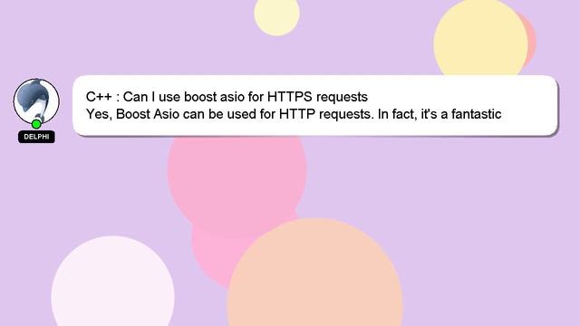 C++ : Can I use boost asio for HTTPS requests смотреть онлайн