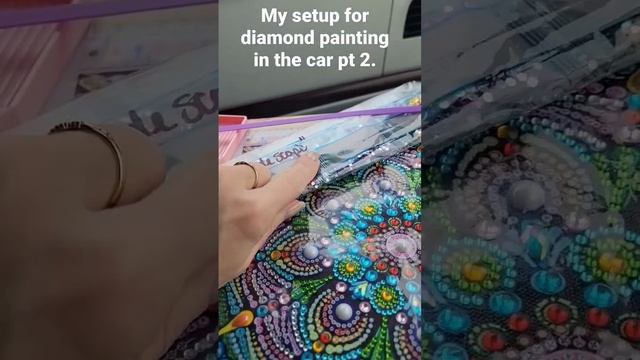 My setup for diamond painting in the car part 2. #dpwithsparklers #diamondpainting смотреть онлайн