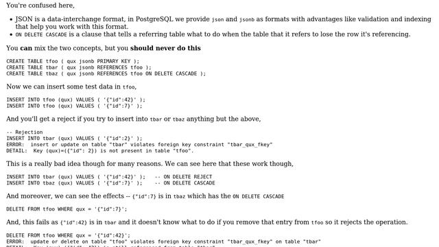 Databases: How does ON DELETE CASCADE relate to JSON? (2 Solutions!!) смотреть онлайн