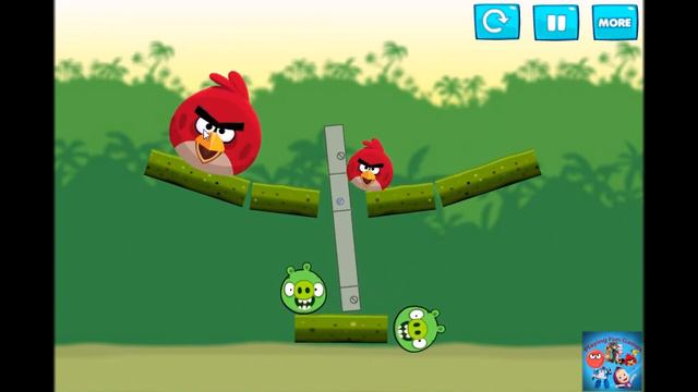 Angry Birds Kick Piggies Злые птички смотреть онлайн