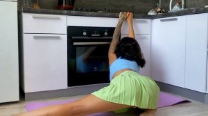 Dress stretching legs