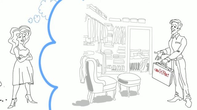 Закажи рисованное видео для бизнеса. Магазин-салон мебели Elfa. смотреть онлайн