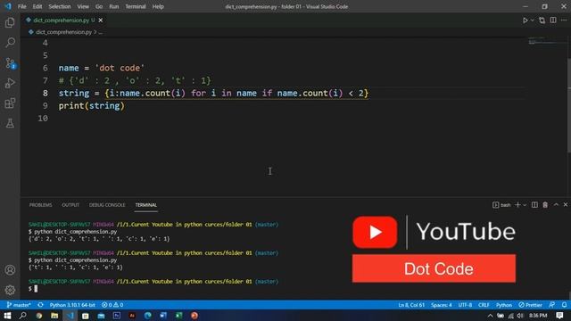 Python for beginners 43 : Dictionary Comprehension if else смотреть онлайн