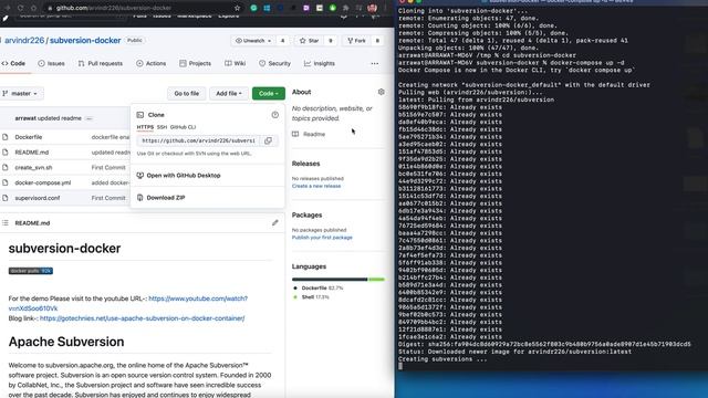 Installation of Subversion using docker with https (self-signed certifacte) смотреть онлайн