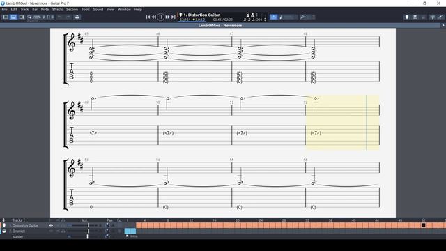 Lamb Of God - Nevermore Main Guitar Riffs Tablature(Drop C) смотреть онлайн