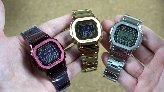 Discontinued: Burgundy Red G-shock Square GMW-B5000RD-4 + Rose Gold GMW-B5000GD-4 Hands-on Review