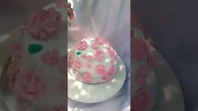 Easy Florals cake||whipping cream cake||rosettes ||pretty cakes|| No fondant cake смотреть онлайн