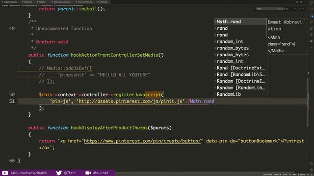 Live coding Pinterest button for Prestashop смотреть онлайн