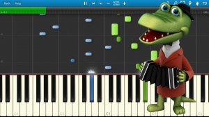 Пусть бегут неуклюже - Песенка Крокодила Гены (на пианино Synthesia)