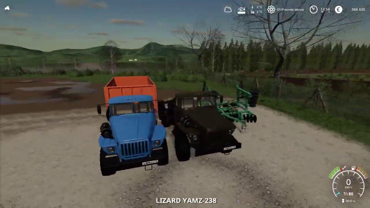 (PS4 Pro) FS19 Русские Моды. Урал Сельхозник+Дисковая Борона. смотреть онлайн