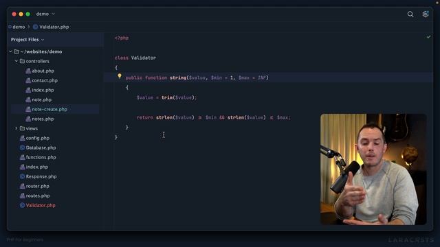 PHP For Beginners, Ep 28 - Extract a Simple Validation Class смотреть онлайн