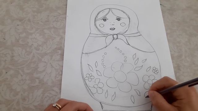 Рисуем матрешку!!! смотреть онлайн