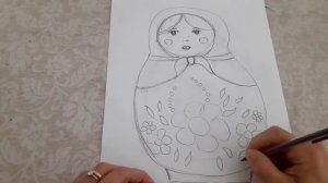 Рисуем матрешку!!!