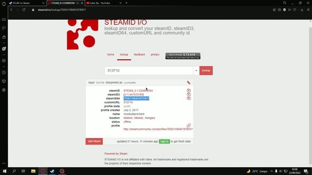 COMO ENCONTRAR O ID64 DA STEAM (FINAL MUITO IMPORTANTE) смотреть онлайн
