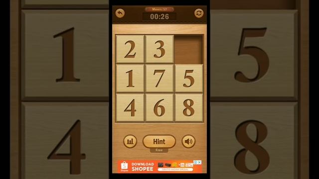 Puzzle Number - Sliding Puzzle (3x3)? #shorts #game #puzzle смотреть онлайн