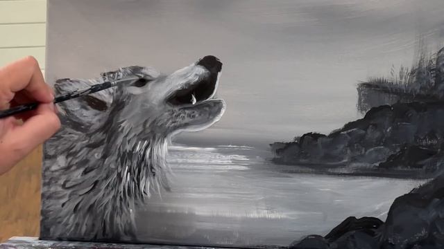 How To Paint RED RIDING HOOD AND THE WOLF ? acrylic painting tutorial смотреть онлайн