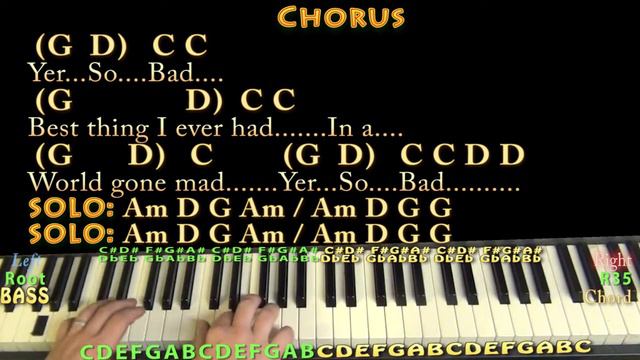 Yer So Bad (Tom Petty) Piano Cover Lesson with Chords/Lyrics - Arpeggios смотреть онлайн