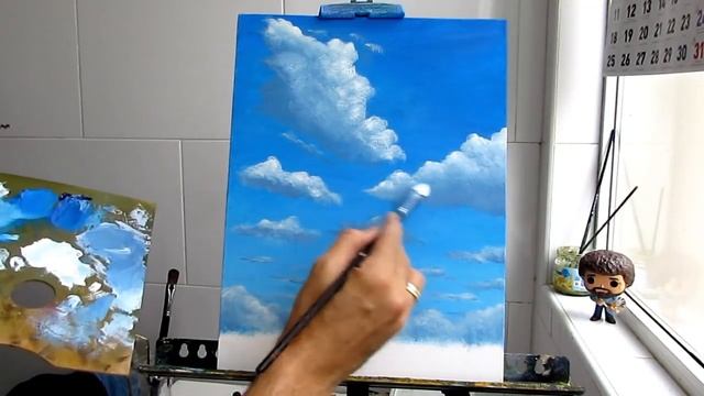 Cómo Pintar NUBES #6 CON VOLUMEN Y CIELO CON PROFUNDIDAD | Pintar Con Francis ®