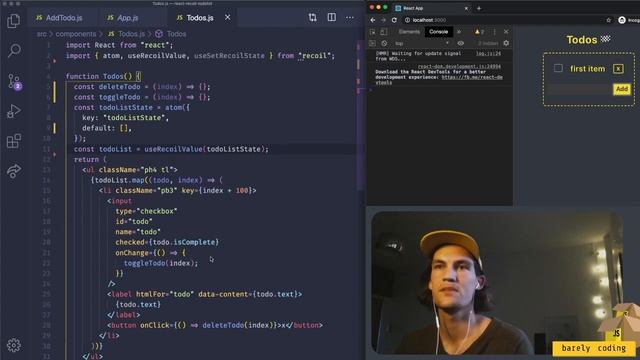 React Recoil Todo List with LocalStorage Persistance смотреть онлайн