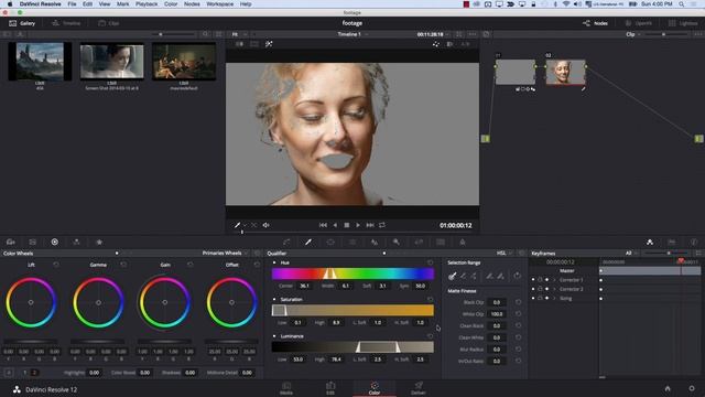 Как устранить дефекты кожи в Davinci Resolve смотреть онлайн