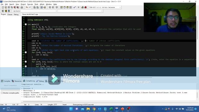 Gauss Jacobi Method in C++ смотреть онлайн