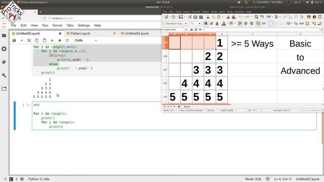 Python Pattern Program - Print Numbers in Triangle Shape | Number Pattern | Python Number Pattern 1 смотреть онлайн