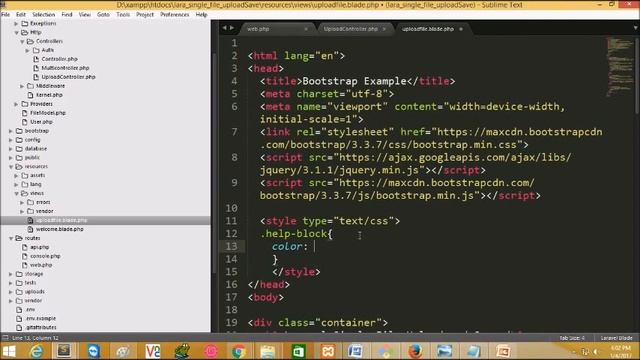 How to Upload and save Single File in Laravel смотреть онлайн
