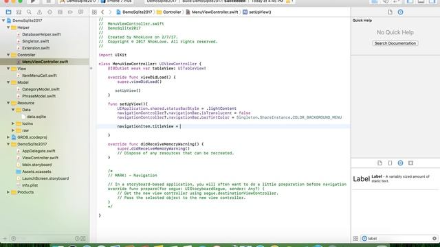 Lập Trình IOS Swift 3 - Hướng Dẫn Sử Dụng Sqlite trong Swift 3 Phần 2 смотреть онлайн