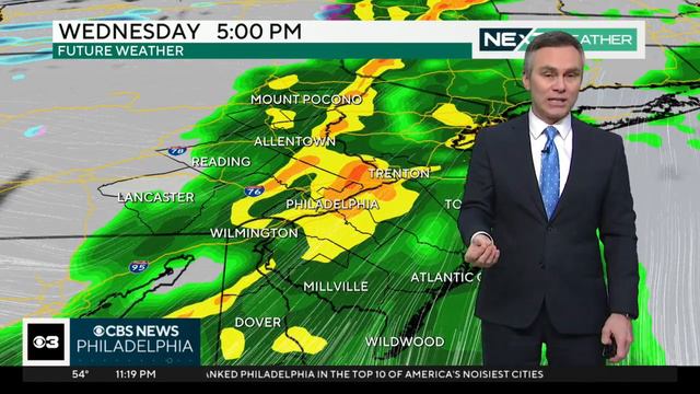 NEXT Weather: Rain Wednesday, colder and windy Thursday in Philadelphia region смотреть онлайн