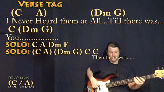 Till There Was You (The Beatles) Bass Guitar Cover Lesson in C with Chords/Lyrics смотреть онлайн
