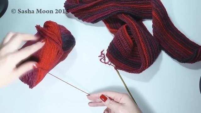 Вязание простого шарфа крючком из секционной пряжи. МАСТЕР-КЛАСС -вязание крючком. #SM смотреть онлайн