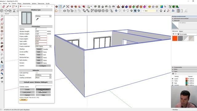 SKETCHUP 2019- Tutorial 6 - Plugin para crear ventanas - Windows Buider смотреть онлайн