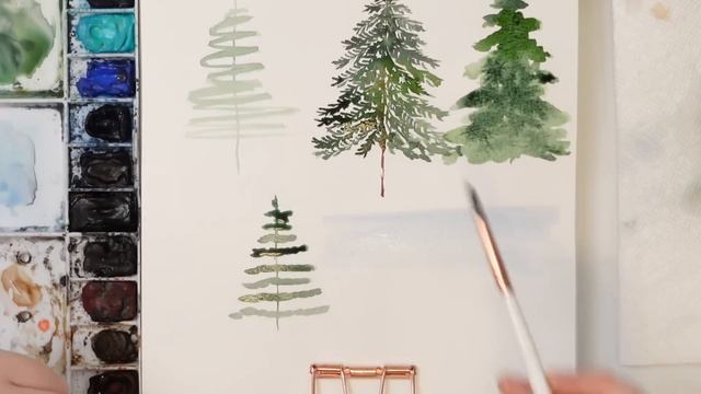 Watercolour Evergreen Trees - Do's and Don'ts! смотреть онлайн