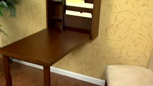 Walnut Fold-Out Convertible Desk