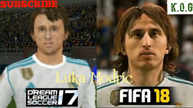 FIFA 18 vs Dream League Soccer 17•Face Comparison•Real Madrid C.F. смотреть онлайн